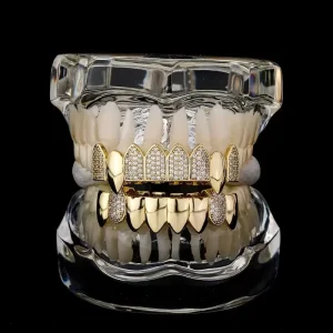 Vintage Provence Teeth Grill Moissanite Diamond Dust Piercing Jewelry
