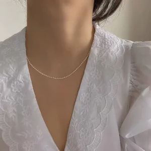 Women’s 18K Gold-Filled Baroque Freshwater Pearl Beaded Choker Necklace