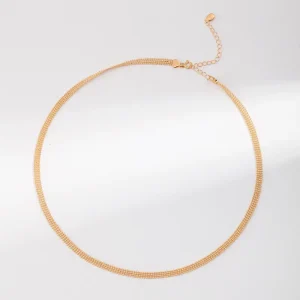 Women’s 925 Sterling Silver Gold-Plated Choker Necklace