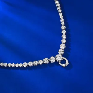 Women’s 925 Sterling Silver Tennis Chain Link Zircon Necklace for Wedding or Gift