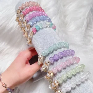 Women’s Beaded Elastic Pearl Bracelet for Girls