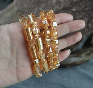 Women’s Charm Hand-Beaded Crystal Glass Bracelet