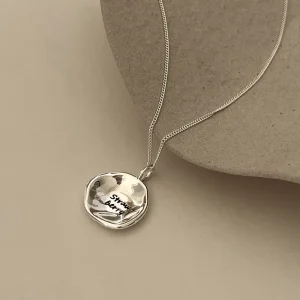 Women’s Copper Bamboo Letter Necklace Korean Style