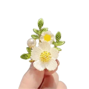 Women’s Flower-Shaped Brooch for Coat