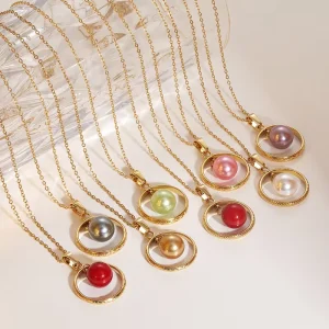 Women’s Stainless Steel 18K Gold Plated Bamboo Chain Necklace Factory Direct