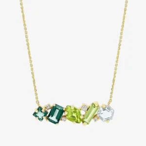 Women’s Wedding Engagement 925 Sterling Silver Gold Plated Citrine Peridot Garnet Geometric Rectangle Crystal Jewelry