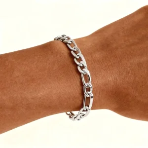 Zircon Paperclip Chain Link Bracelet
