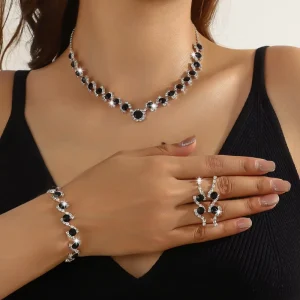 Women’s Stainless Steel Drop Earrings and Pendant Necklace Set