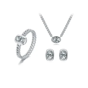 Women’s Oval-Cut Smart Jewelry Set