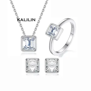 Silica Stone Pendant Jewelry Set